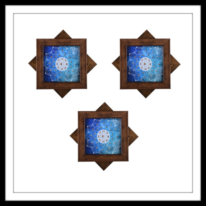 Blue & White Mandala Coasters - Footprints Forever