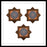 Orange Tibetan Mandala Coasters - Footprints Forever