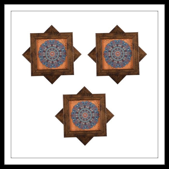 Orange Tibetan Mandala Coasters - Footprints Forever